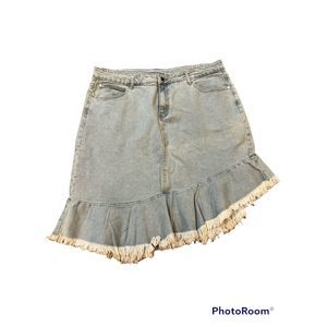 Asymmetrical Jean Skirt by City Chic